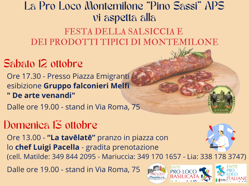 Al momento stai visualizzando La Pro loco alla Festa della salsiccia e dei prodotti tipici di Montemilone